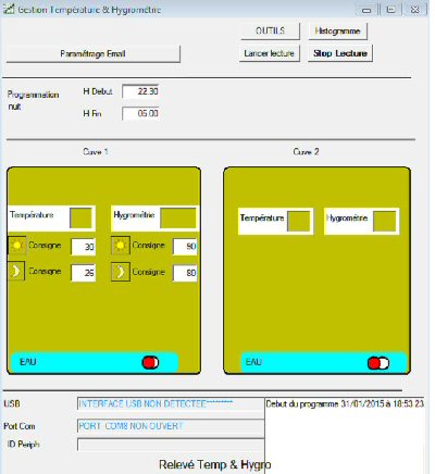 logiciel gestion temperature humidit